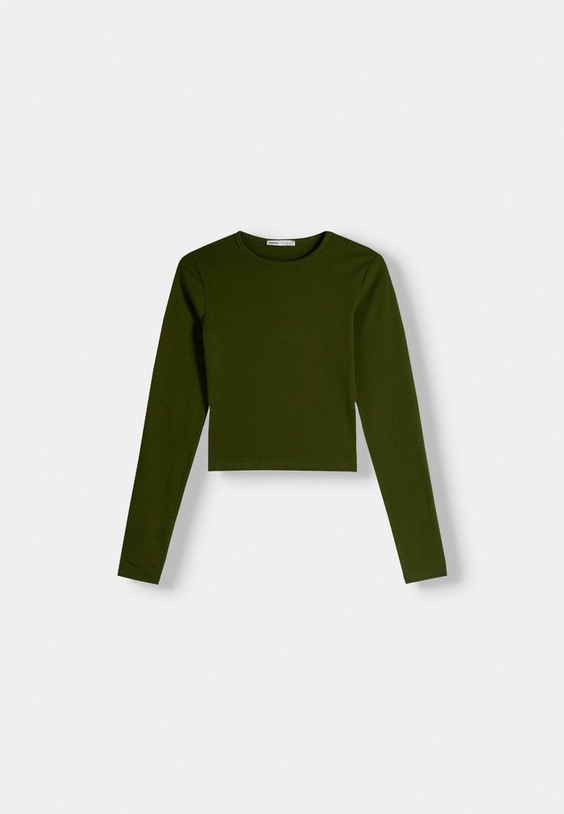 Bershka Bershka LONG SLEEVE - Long sleeved top - green Versandkostenfrei