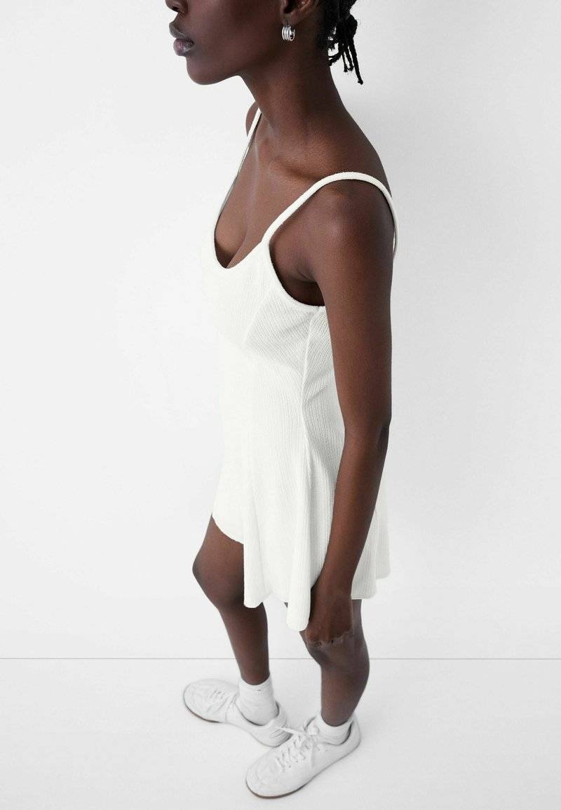 Bershka Bershka PRINTED - PLAYSUIT - Jumpsuit - white Saisonschlussverkauf