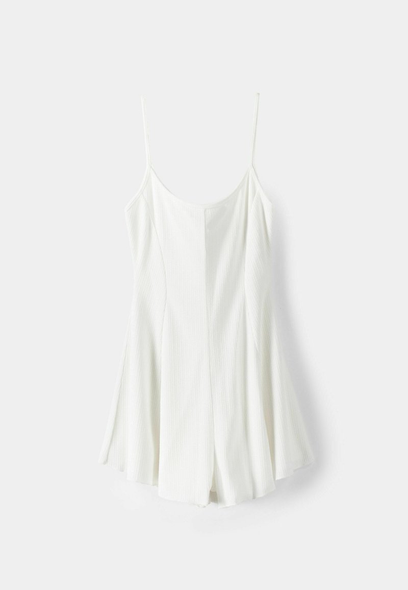 Bershka Bershka PRINTED - PLAYSUIT - Jumpsuit - white Saisonschlussverkauf