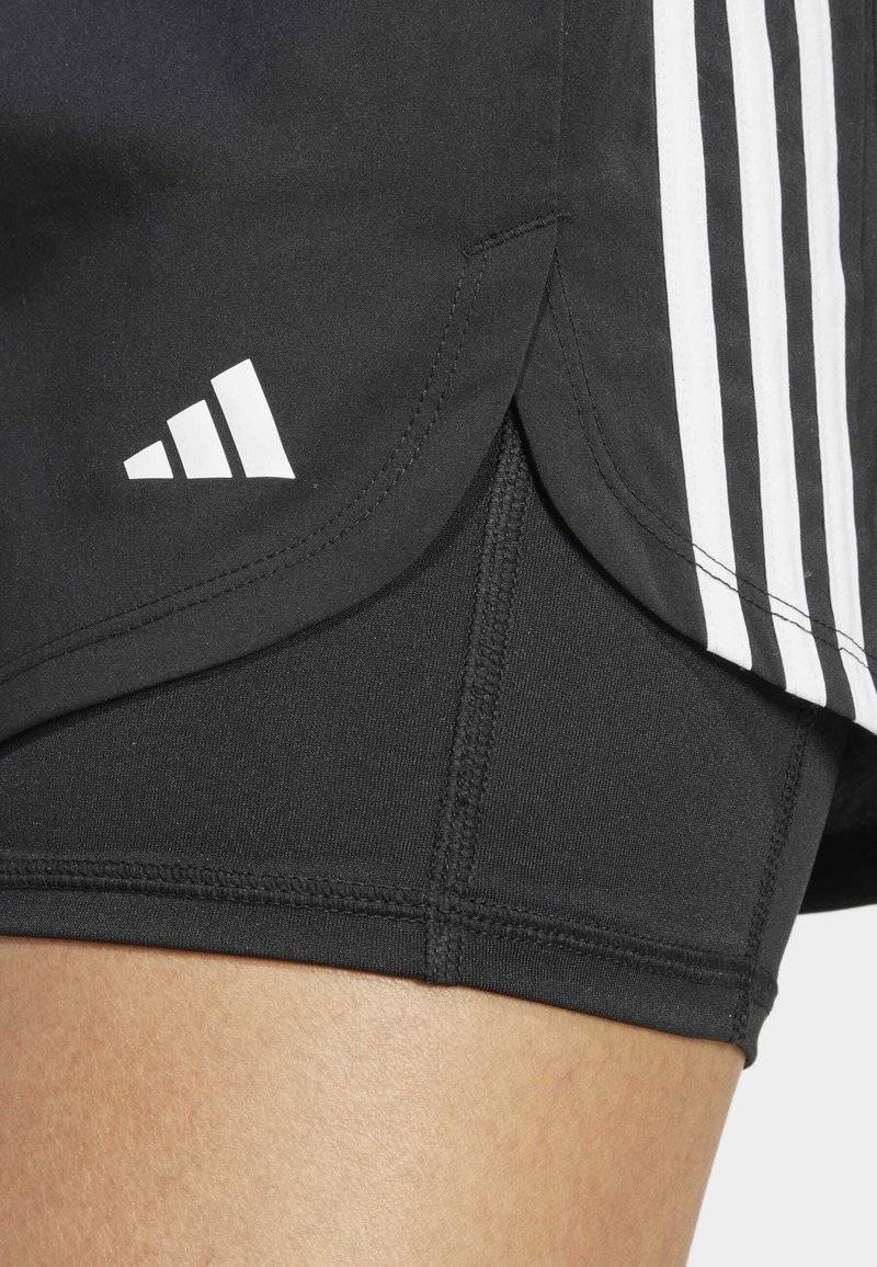 adidas Performance adidas Performance PACER 3-STRIPES WOVEN - Sports shorts - black Heißer Verkauf