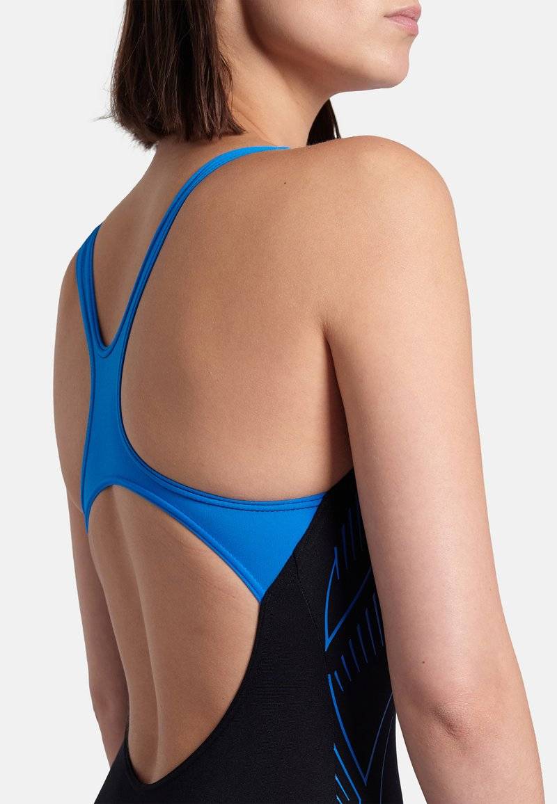 Arena Arena REFLECTING - Swimsuit - black blue river Zeitlich begrenztes Angebot