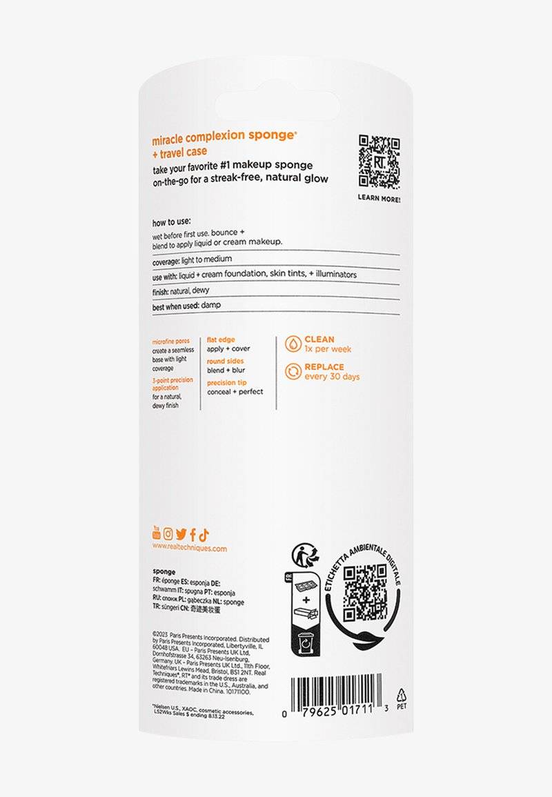 Real Techniques Real Techniques MIRACLE COMPLEXION SPONGE + CASE - Makeup sponges & blenders Begrenzt auf 3 Tage