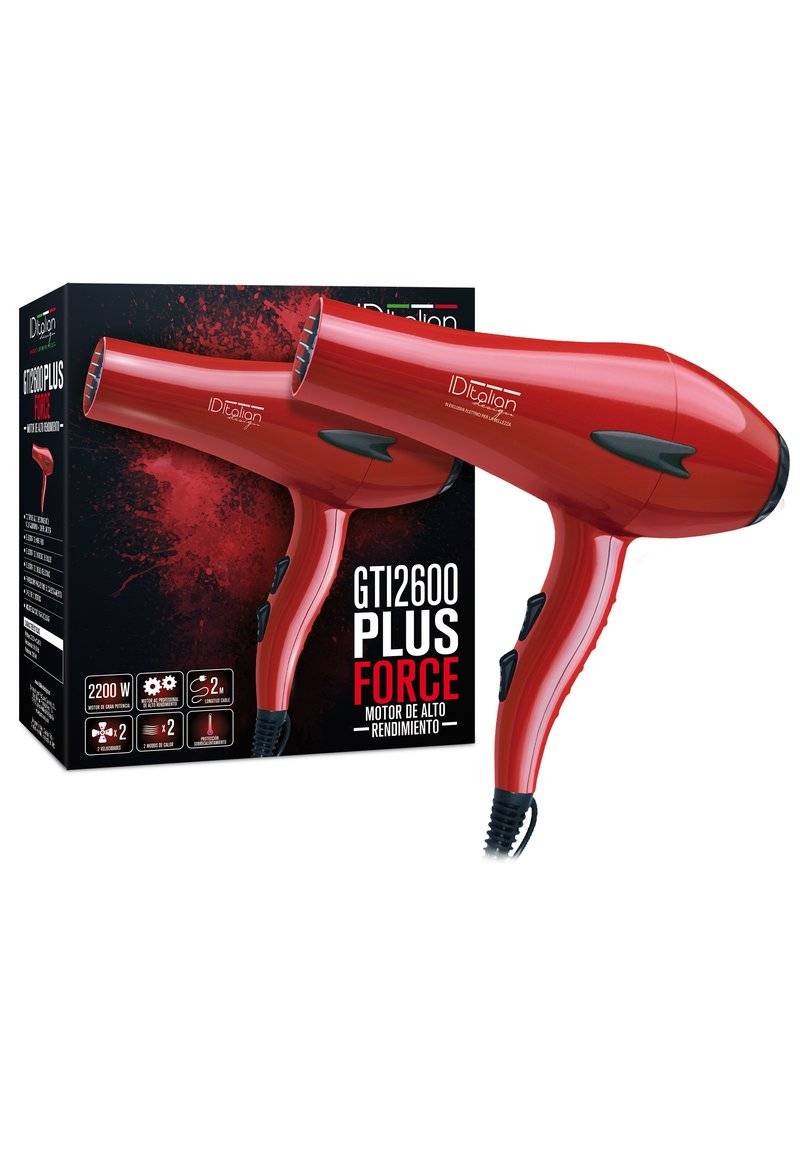 Italian Design Italian Design ELECTRICAL ITEMS GTI 2600 DRYER FORCE PLUS - Hair Styling Tool - red Begrenzte Freigabe