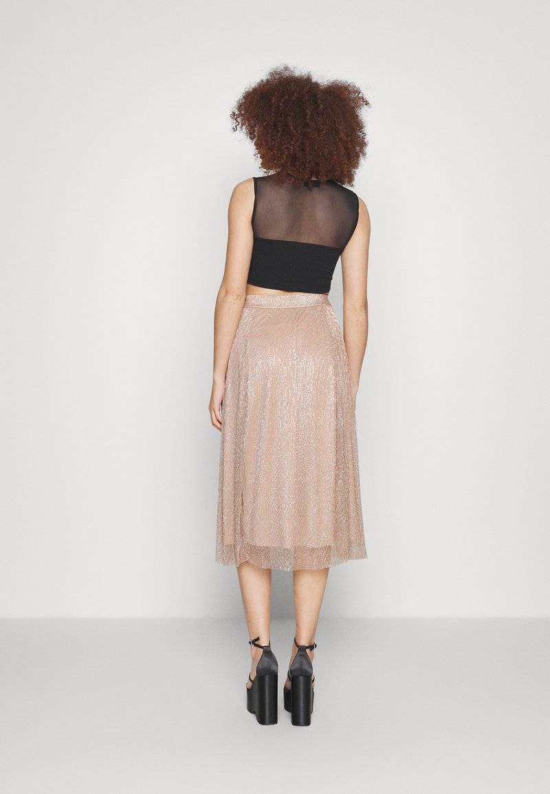 ONLY ONLY ONLTINGA SHINE SKIRT - A-line skirt - beige Kostenloser Versand international