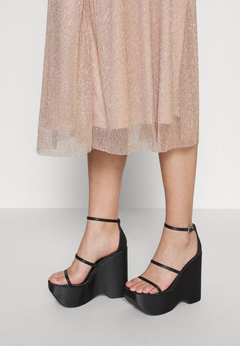ONLY ONLY ONLTINGA SHINE SKIRT - A-line skirt - beige Kostenloser Versand international
