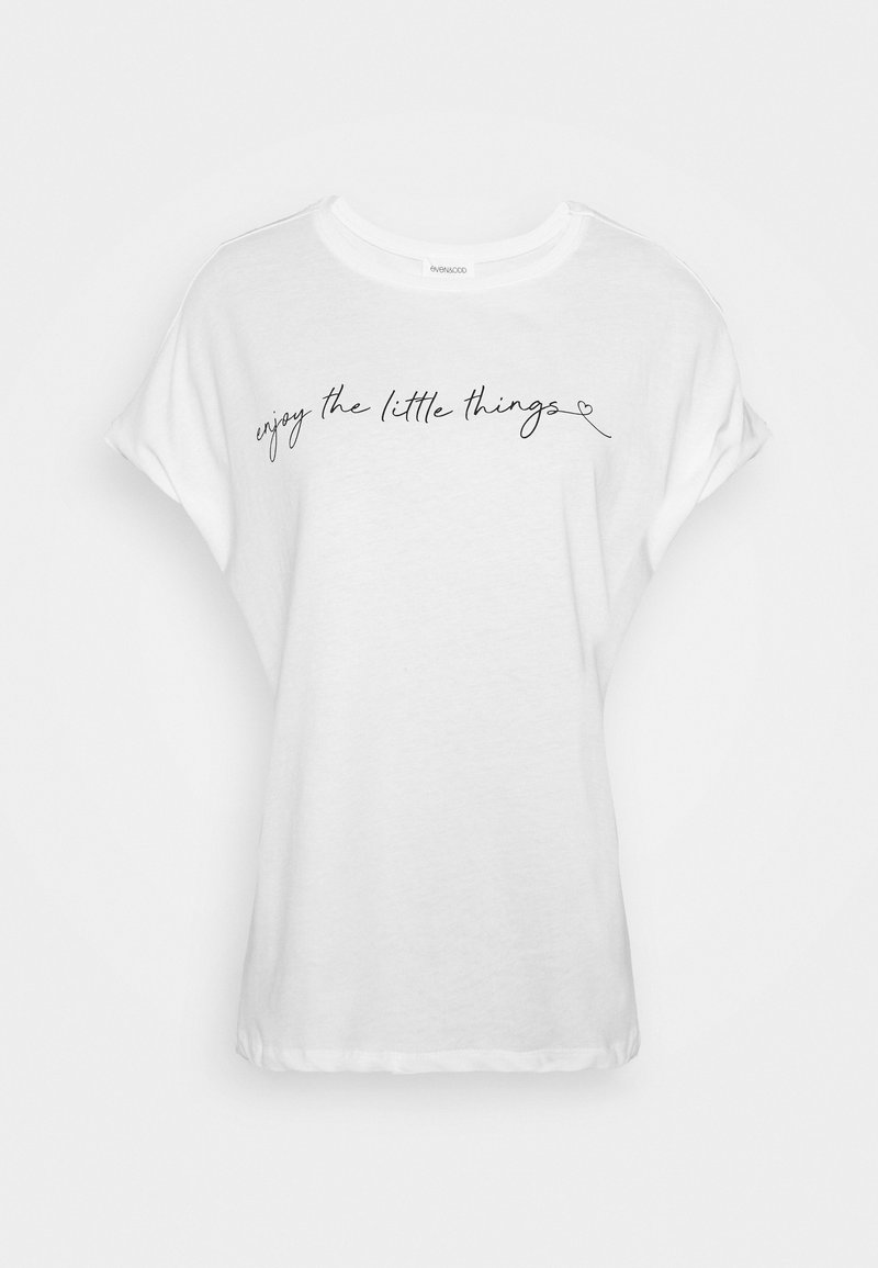Even&Odd Even&Odd MANDALA ENJOY THE LITTLE THINGS TEE - Print T-shirt - white Begrenzt auf 3 Tage