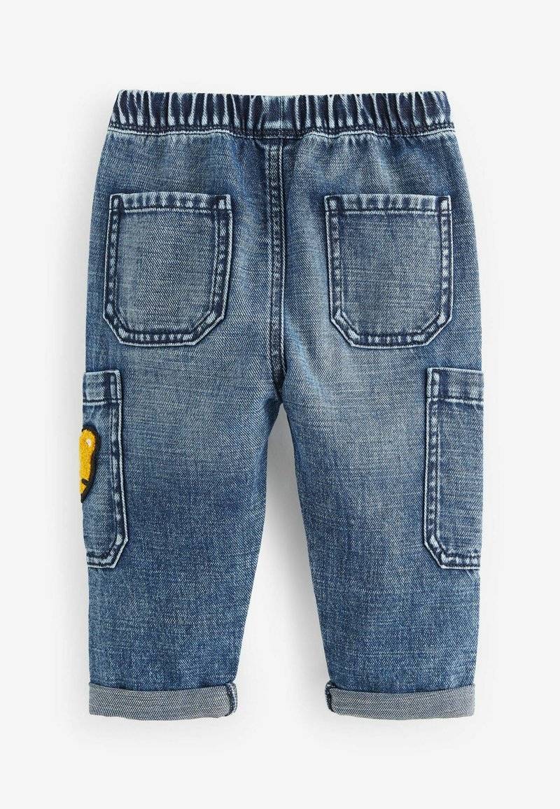 Next Next UTILITY - Relaxed fit jeans - mid blue denim with tiger 50% Rabatt für begrenzte Zeit
