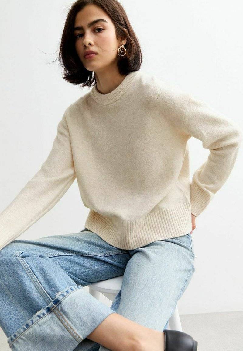 New Look New Look CREW NECK - Jumper - off white Schlussverkauf