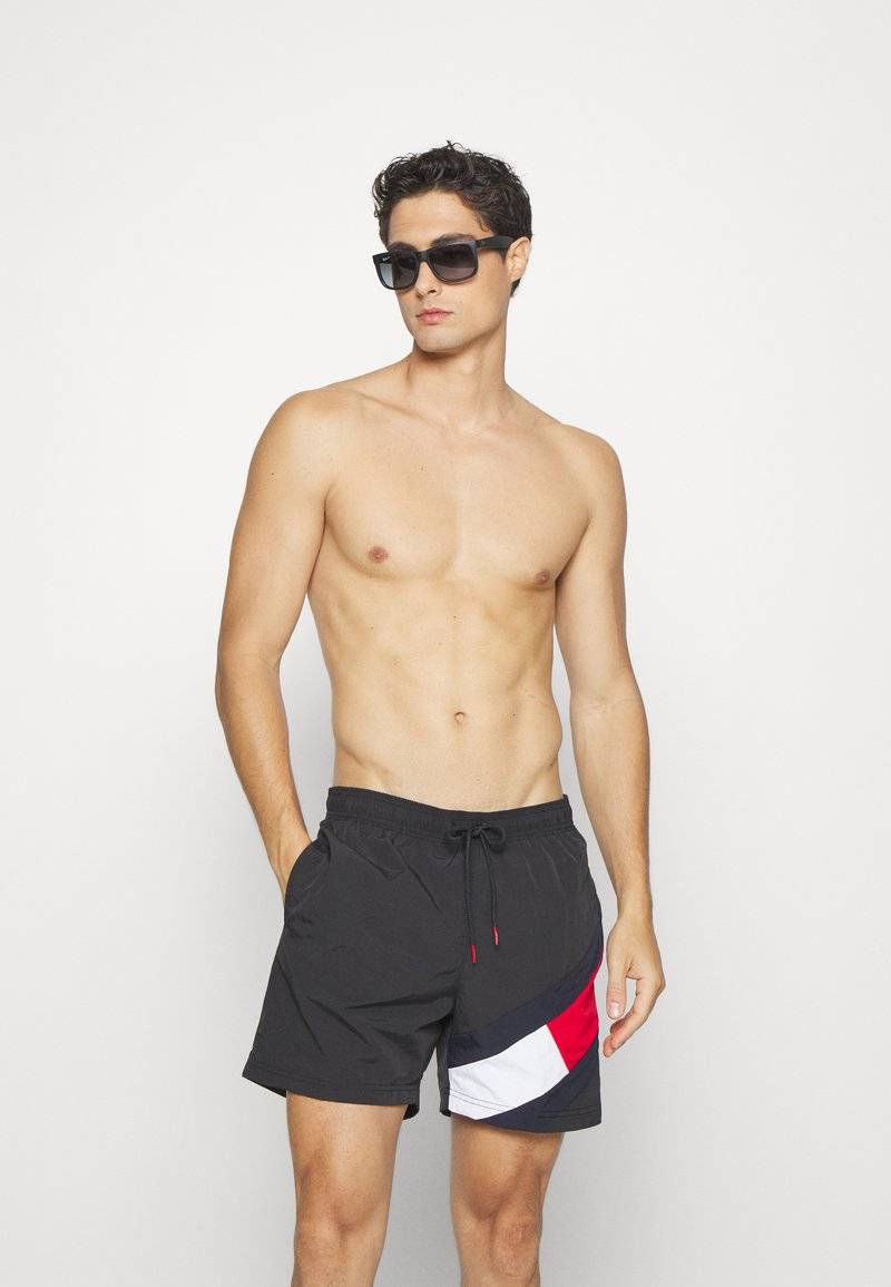 Tommy Hilfiger Tommy Hilfiger DRAWSTRING - Swimming shorts - black Lagerräumung