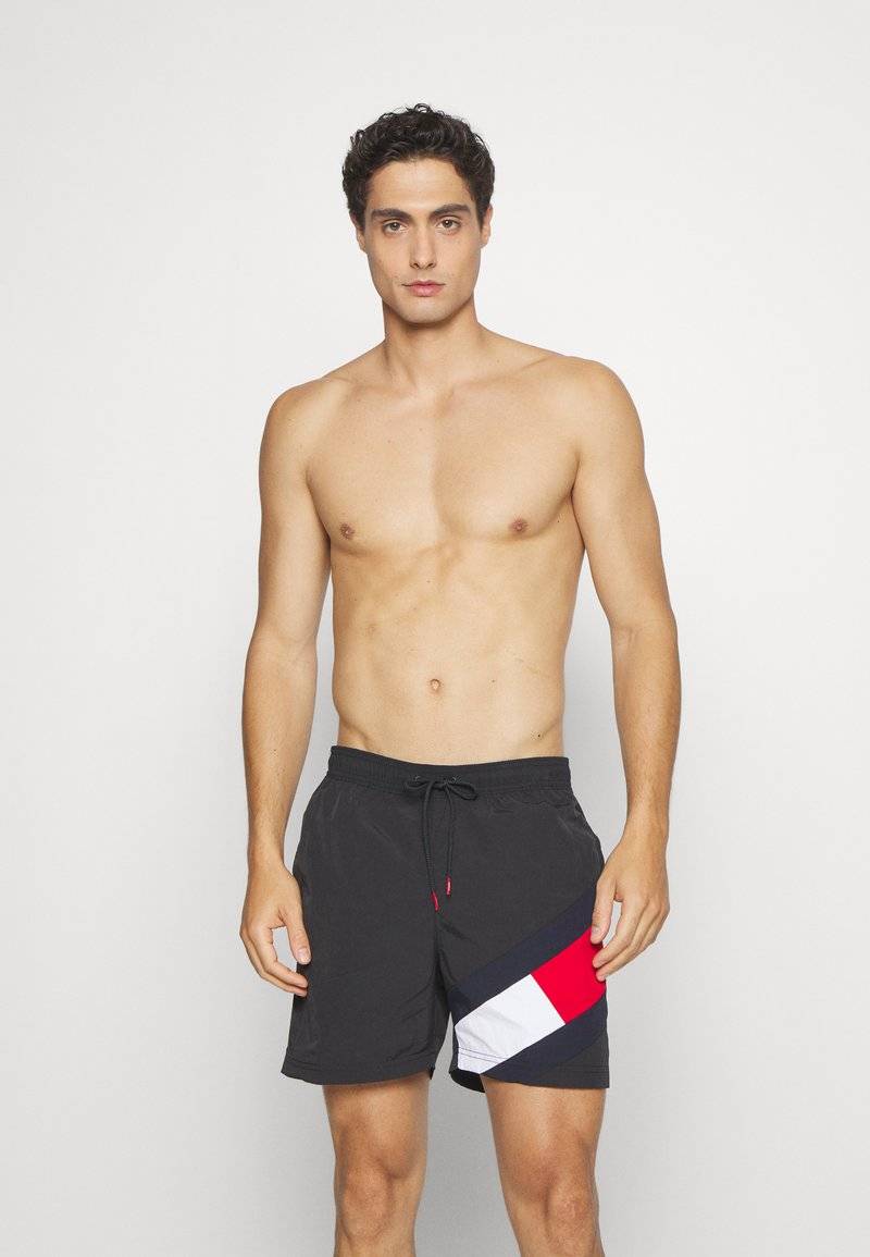 Tommy Hilfiger Tommy Hilfiger DRAWSTRING - Swimming shorts - black Lagerräumung