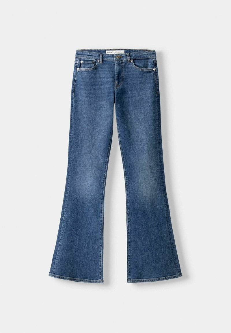 Bershka Bershka Flared Jeans - light blue denim Fabrikladen