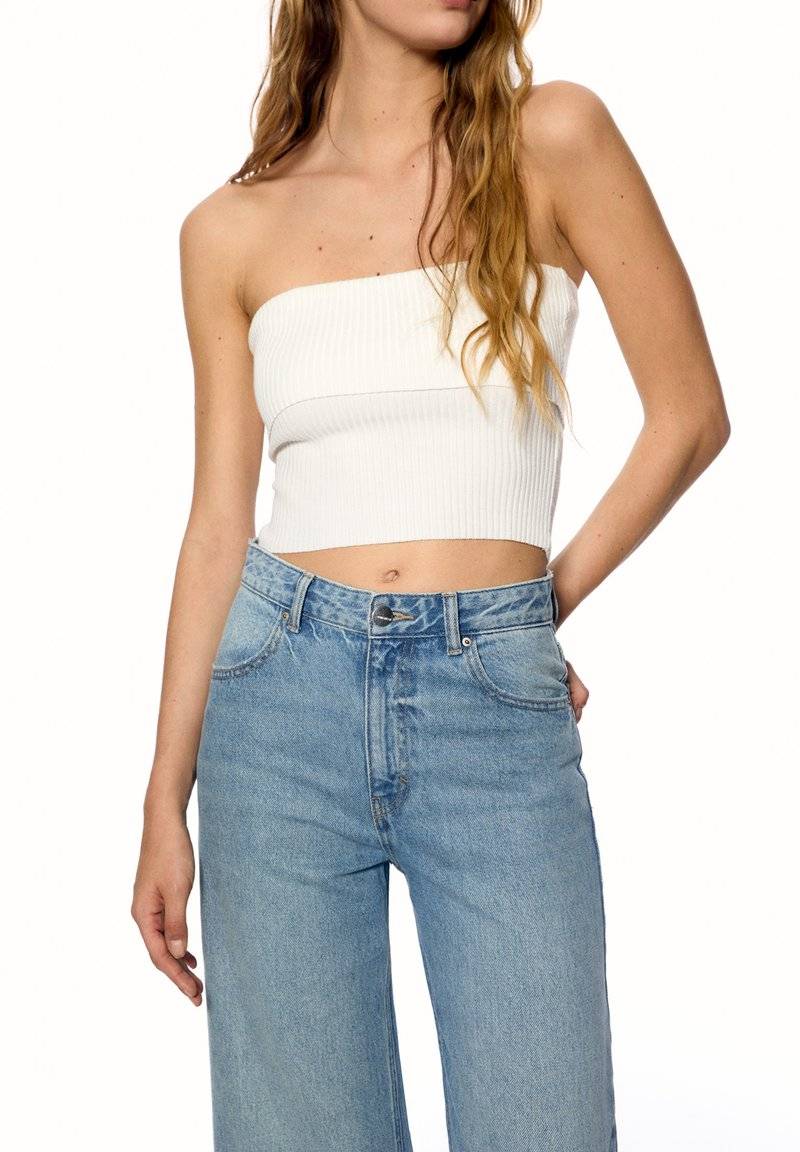 PULL&BEAR PULL&BEAR HIGH WAIST - Flared Jeans - blue Speichern exportieren