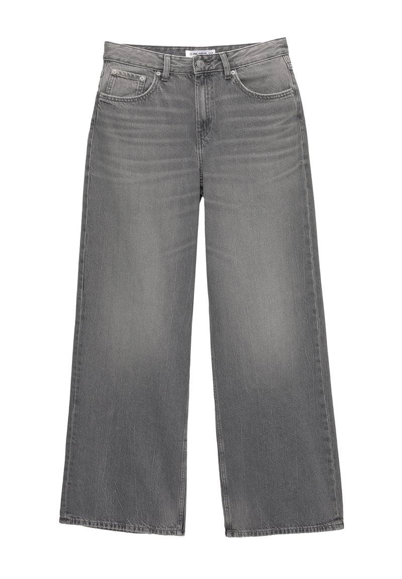 PULL&BEAR PULL&BEAR OVERSIZE - Flared Jeans - grey Im Verkauf
