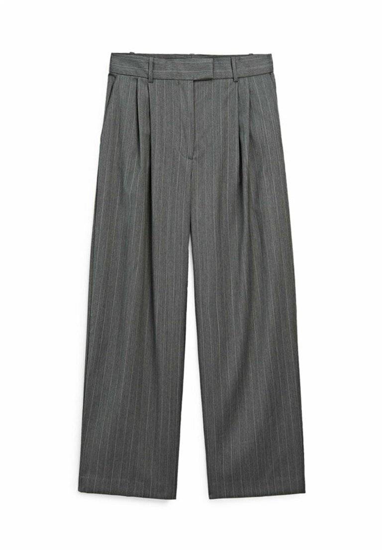 Massimo Dutti Massimo Dutti STRAIGHT-LEG STRIPE - Trousers - dark grey Fabrikverkauf