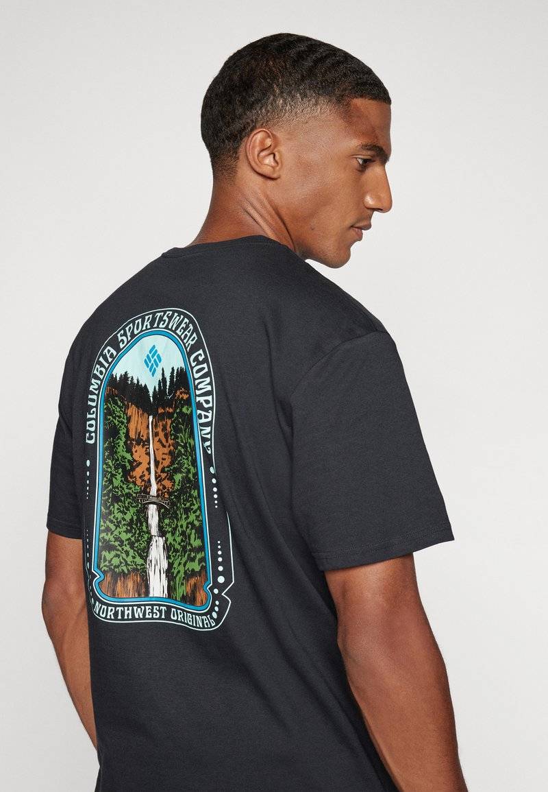 Columbia Columbia CAVALRY TRAIL - Print T-shirt - black Fabrikpreis