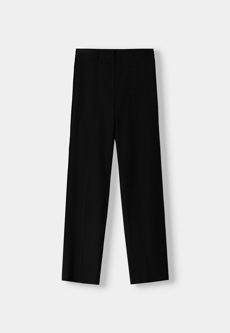 Bershka Bershka STRAIGHT-LEG TAILORED - Trousers - black denim Discount Store für neue Produkte