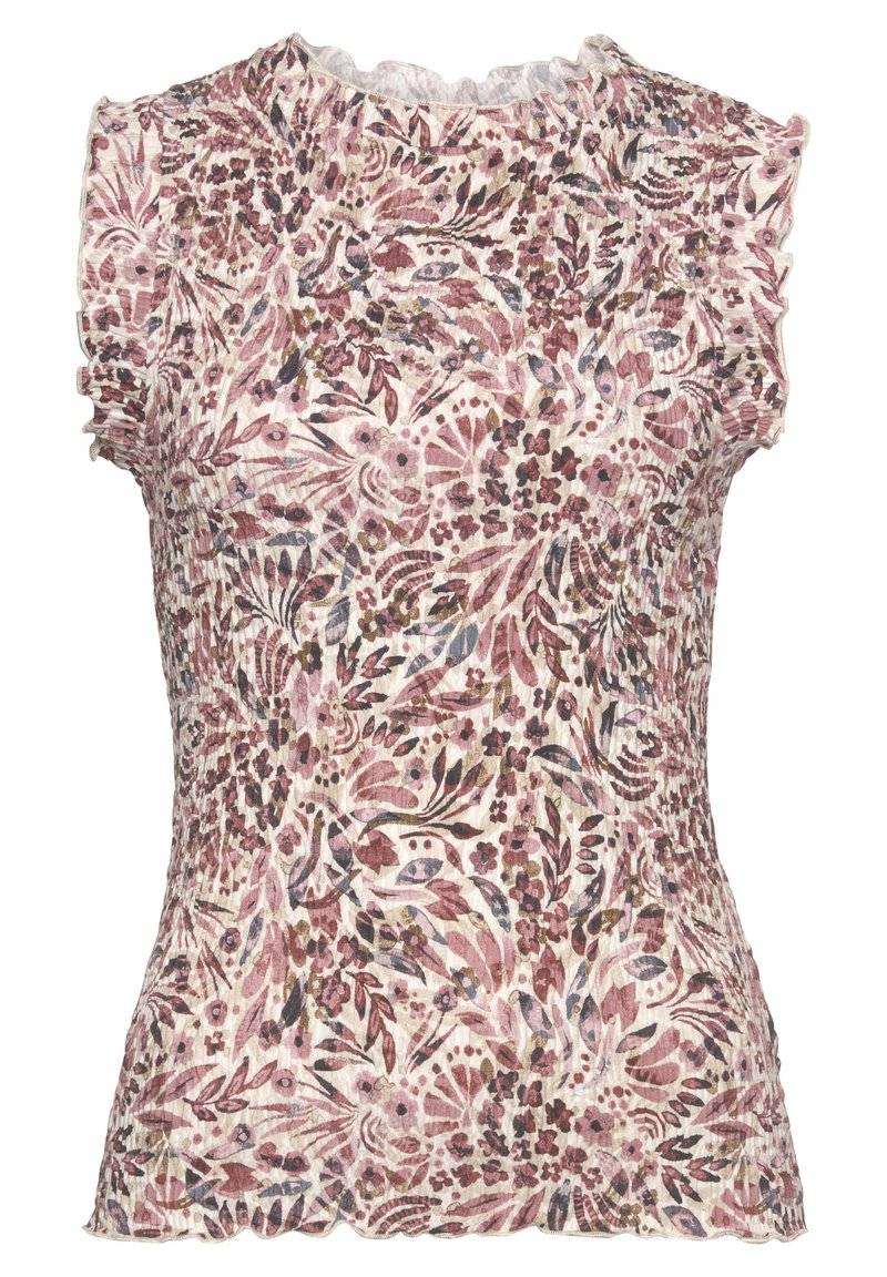 Vivance Vivance Top - creme mauve bedruckt Super Rabatt