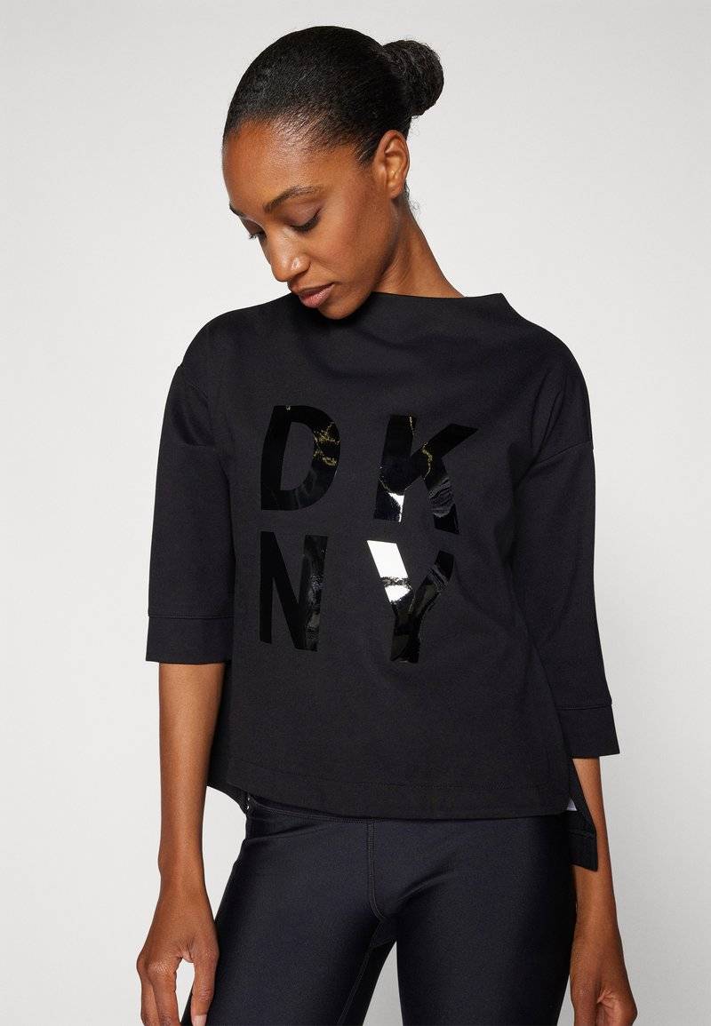 DKNY DKNY STACKED LOGO POPOVER - Long sleeved top - black Clearance-Verkauf