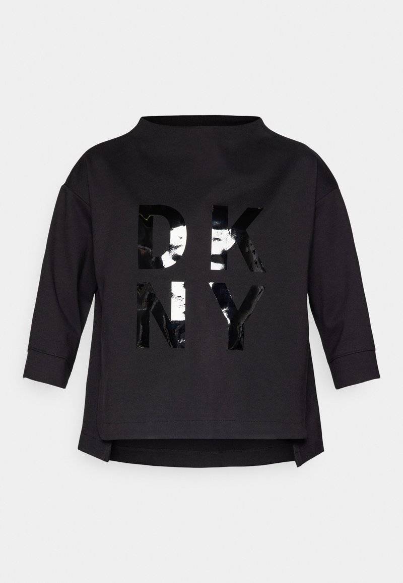 DKNY DKNY STACKED LOGO POPOVER - Long sleeved top - black Clearance-Verkauf