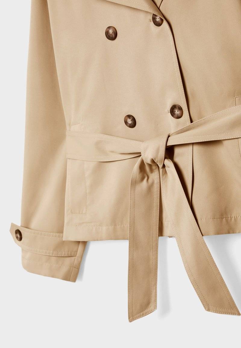 Stradivarius Stradivarius WITH BELT - Summer jacket - beige Flash Sale