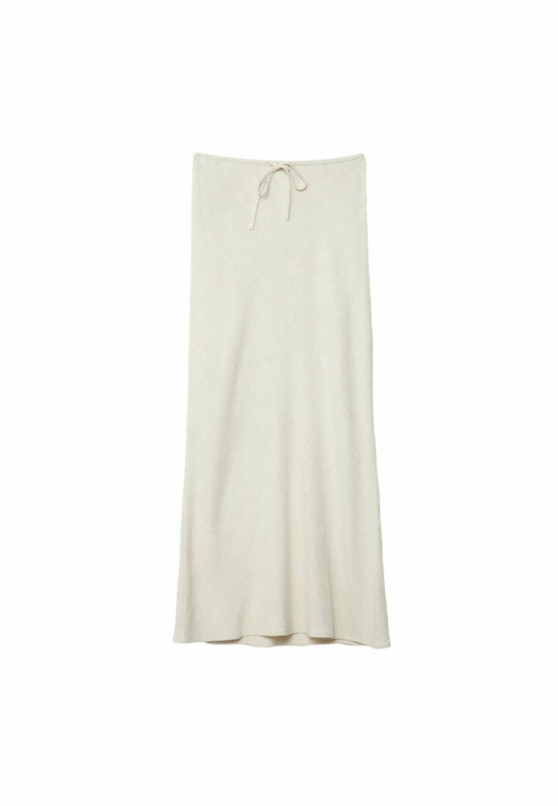 Stradivarius Stradivarius DRAWSTRING MIDI - Maxi skirt - stone Top Angebot