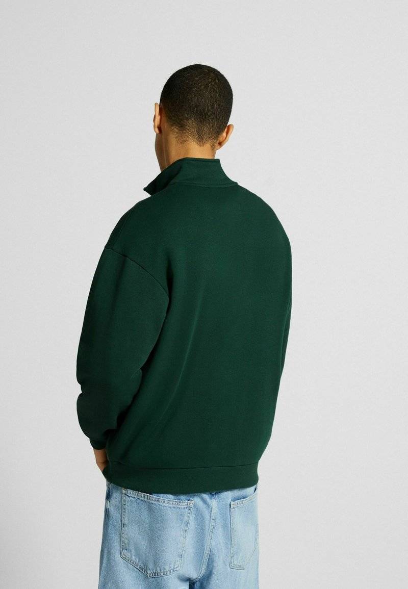 Bershka Bershka HIGH NECK - Sweatshirt - dark green Neueste Mode