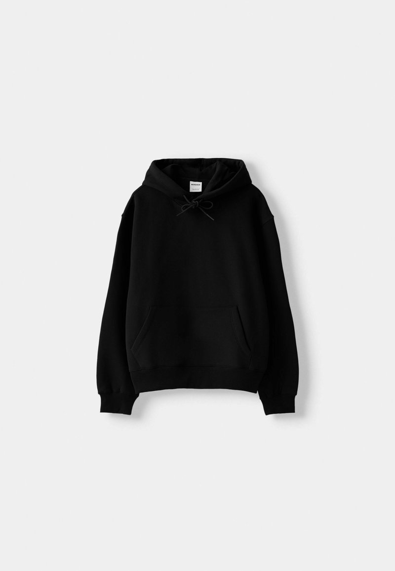 Bershka Bershka Hoodie - black denim Große Rabatte