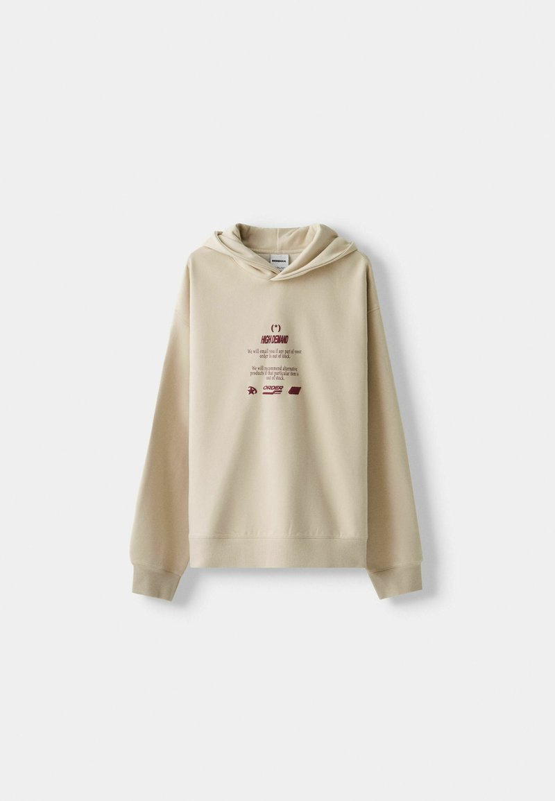 Bershka Bershka PRINTED - HOODIE - Hoodie - beige Räumungsverkauf