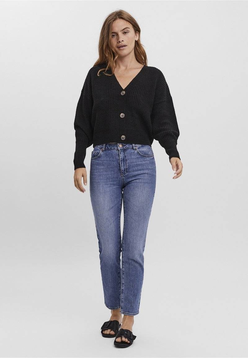 Vero Moda Vero Moda VMLEA VNECK - Cardigan - black Kostenlose Rückgabe