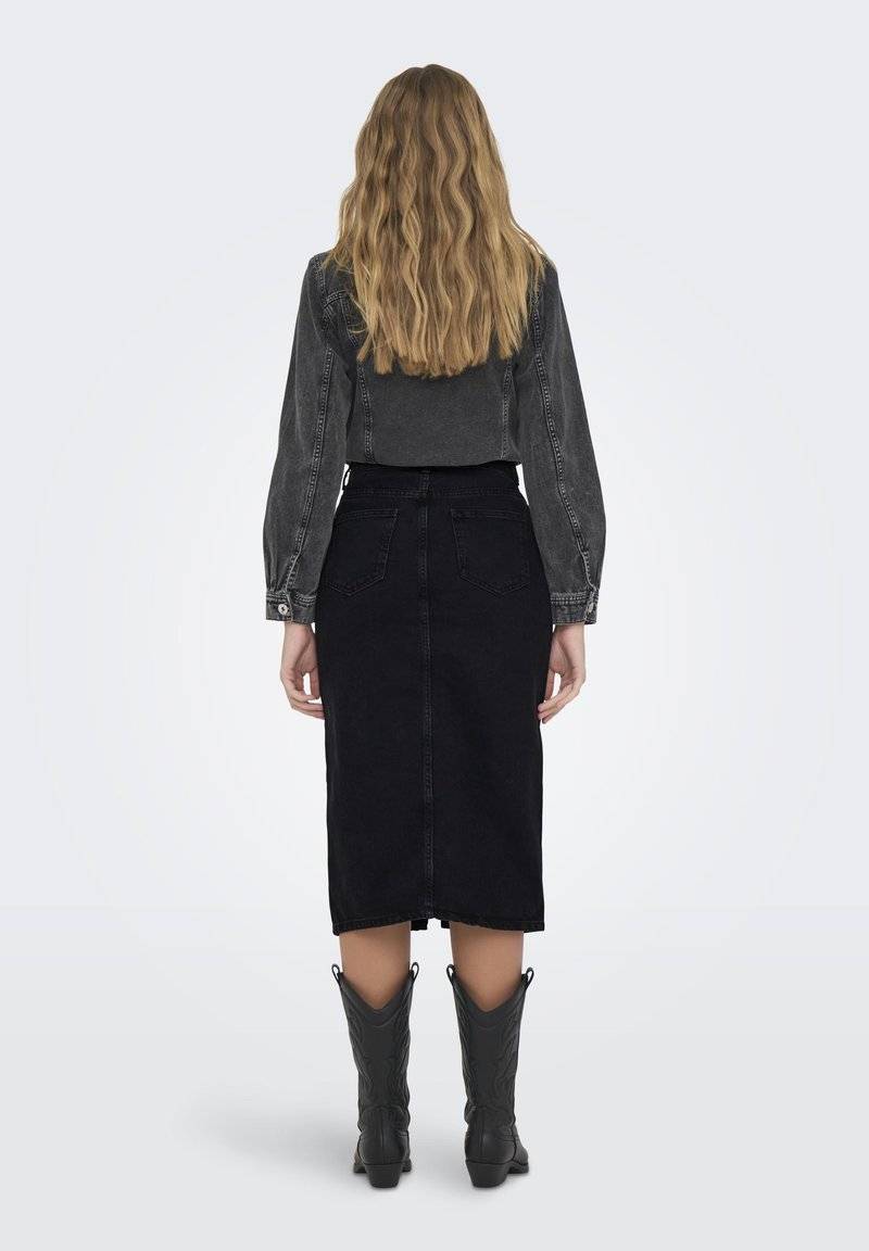 ONLY ONLY ONLBIANCA REA NOOS - Denim skirt - washed black Begrenzte Freigabe