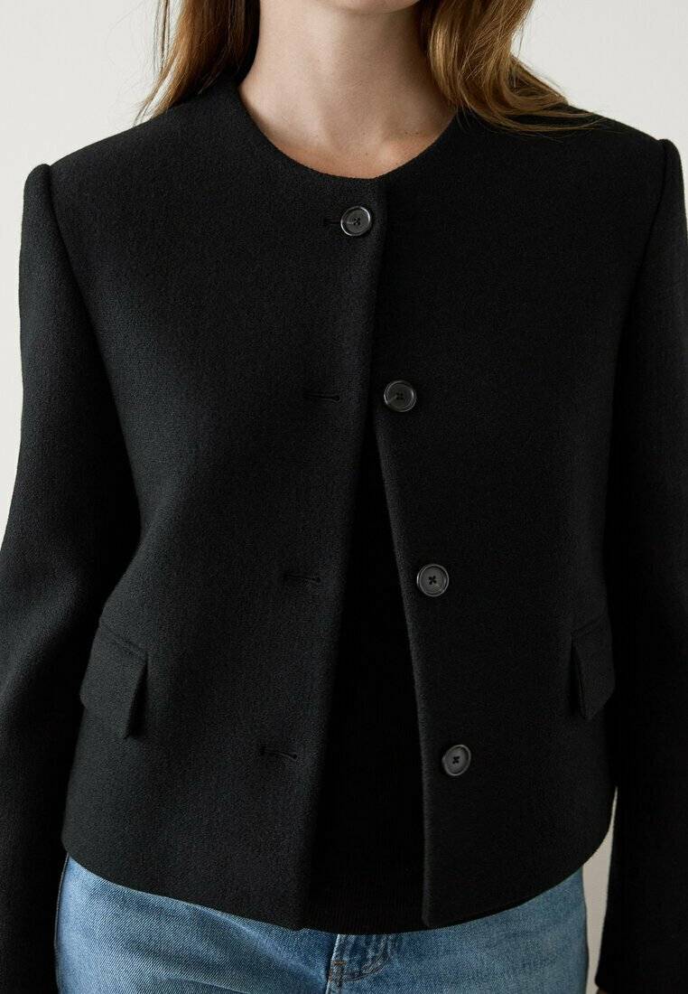 Massimo Dutti Massimo Dutti WITH CREW NECK - Blazer - black Letzte 3 Tage